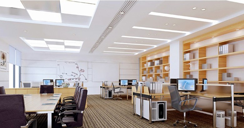 Aluminum 40w Led Flat Panel Light High Power , Warm White 3000K Led Ceiling Panels