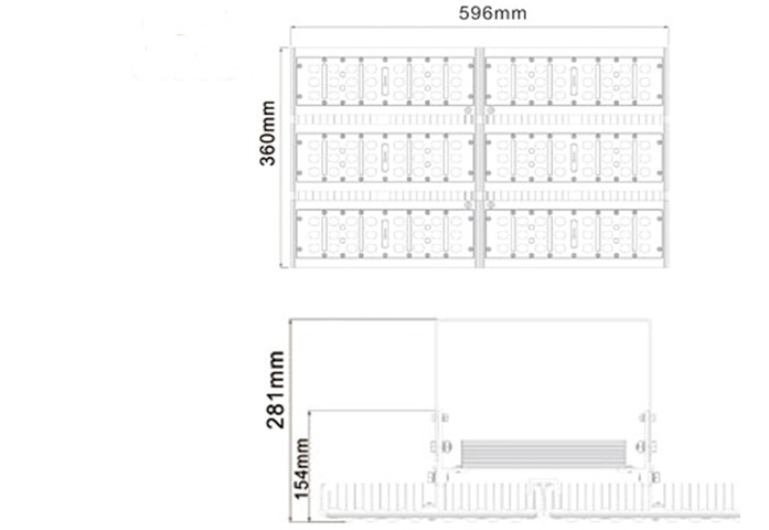 AC 250V 240W Led High Bay Lights High Efficiency , IP65 Surface Mount Led Lights