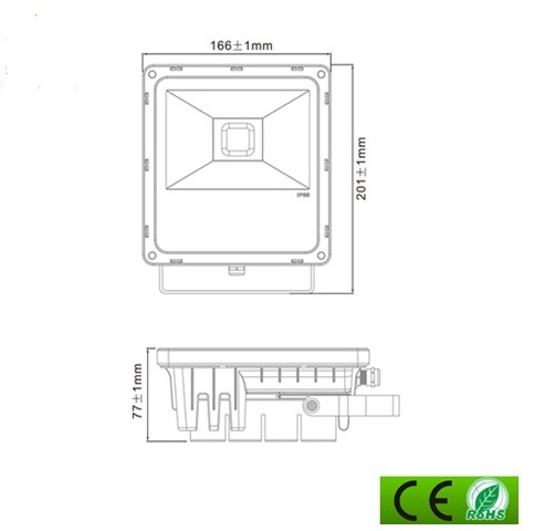 IP65 20 Watt Led Outdoor Flood Lights 1800lm , Brightness Led Flood Light