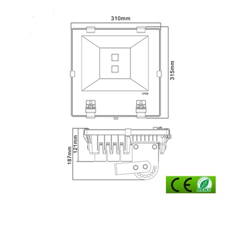 150 ° Waterproof Outdoor Led Flood Lights 120W 6500K , 9600lm - 10800lm