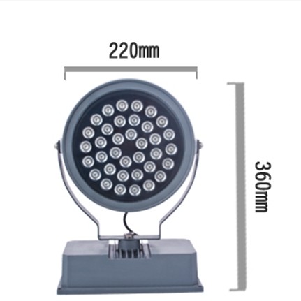 High Power 36W Round Led Spot Light For Outdoor Gym IP65 , Cold White 7000K Led