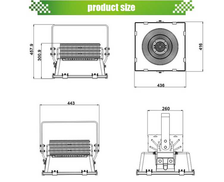 led manufacturer 400w high power sport stadium led flood light, high bay light